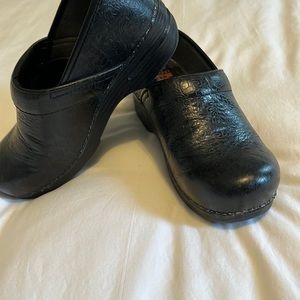 Dansko embossed leather clogs